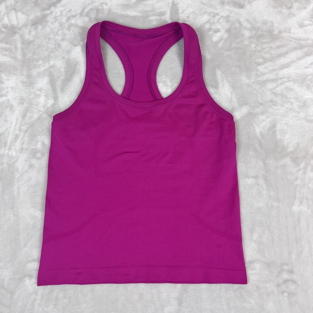 Lululemon Swifty Tech Racerback Tank Top 2.0 Womens 4 Pink Hip Length Active Run